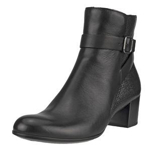 ECCO Women's Dress Classic 35MM Buckle Ankle Boot, Black/Black, 5-5.5
